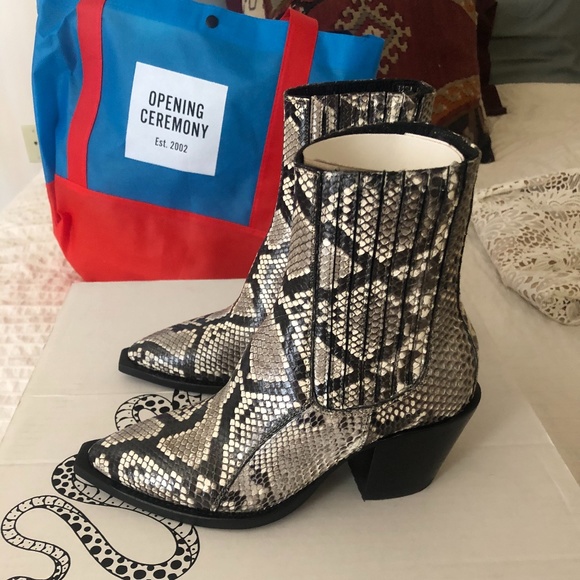 OPENING CEREMONY X out of comfort snakeskin boots - Picture 8 of 8